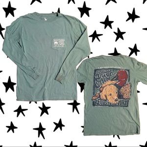 Southern fried cotton long sleeve tee